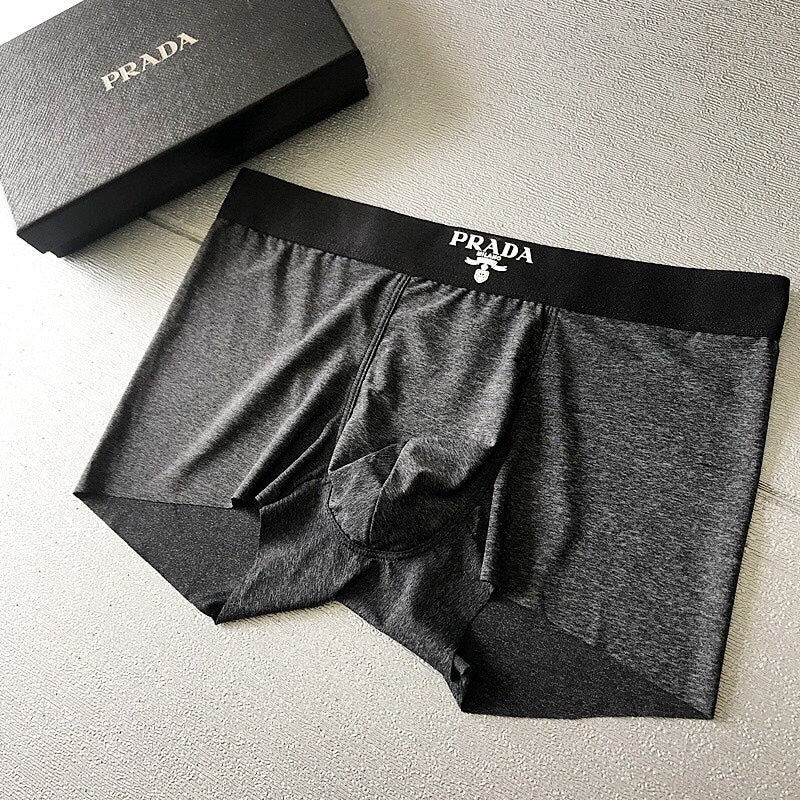 Prada Visible Colour, Waistband And Emblem Details Men's Boxer Briefs - 3-Piece Box