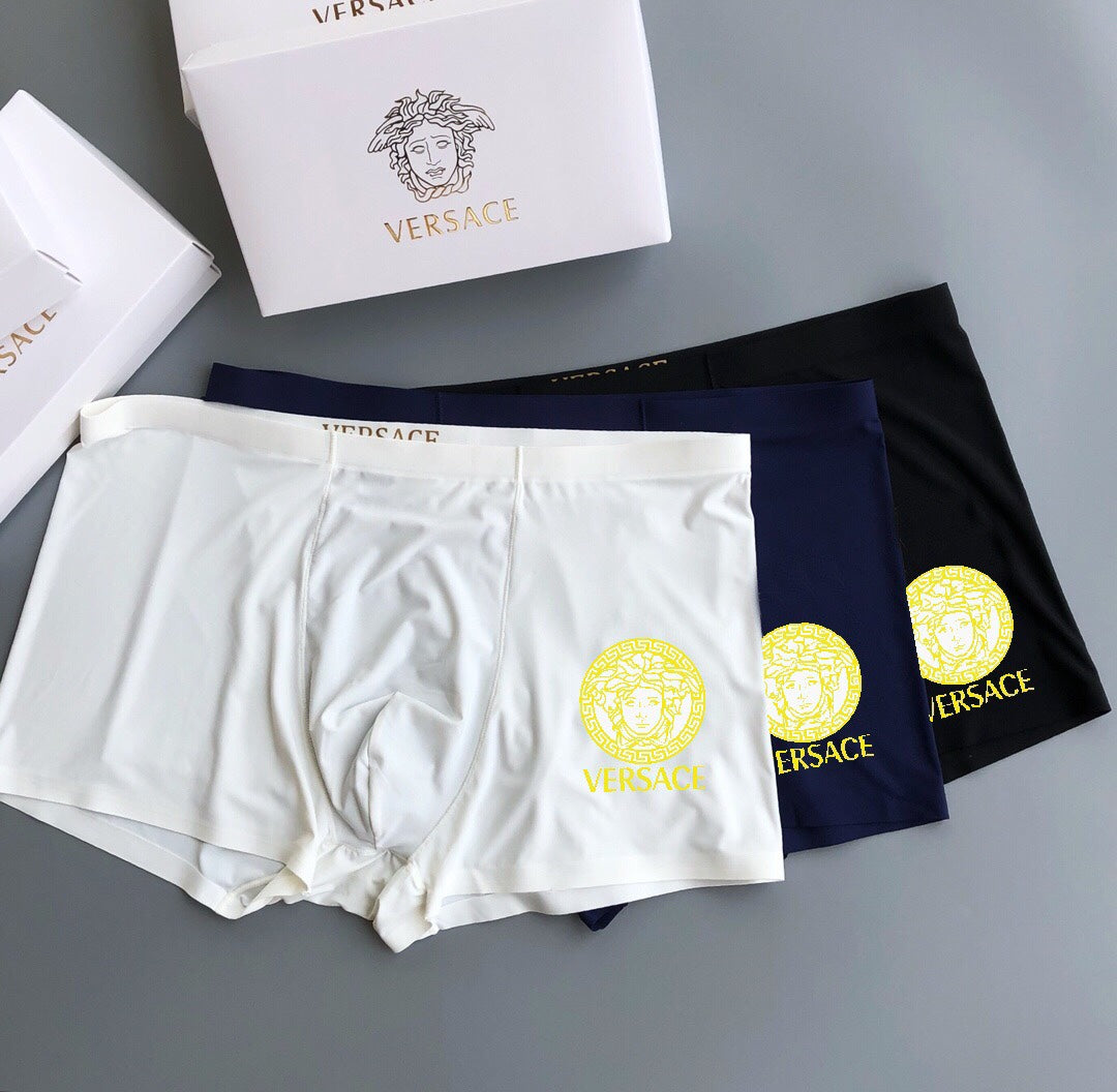 Versace Milk-Silk Men's Boxer Briefs - 3-Piece Box