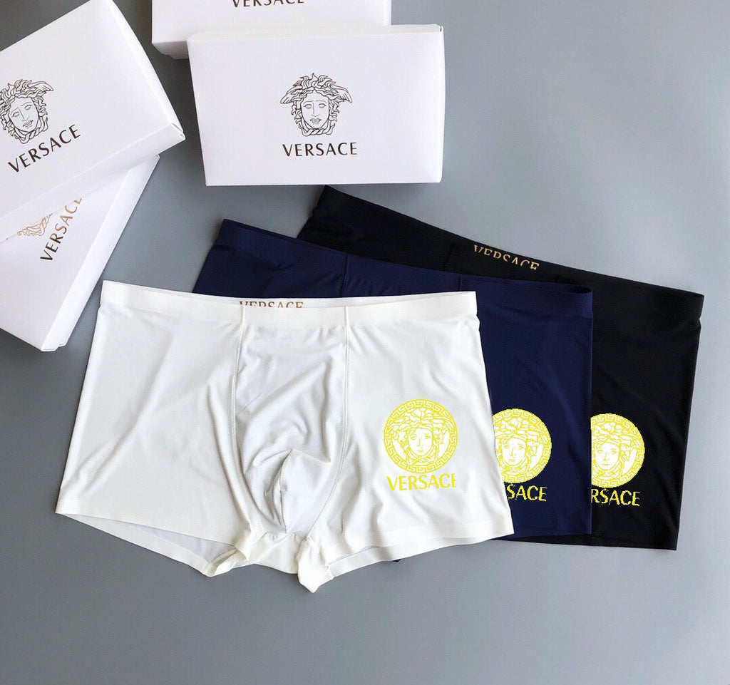 Versace Milk-Silk Men's Boxer Briefs - 3-Piece Box