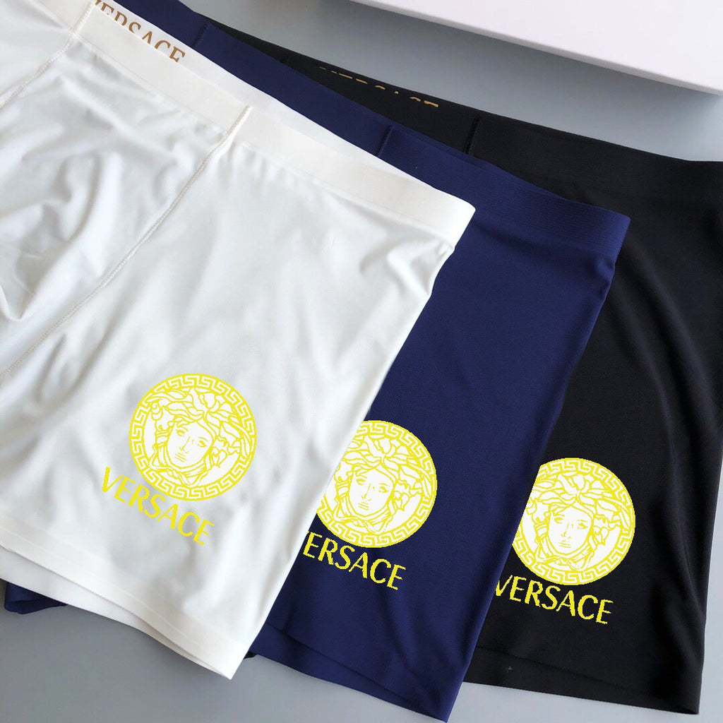 Versace Milk-Silk Men's Boxer Briefs - 3-Piece Box