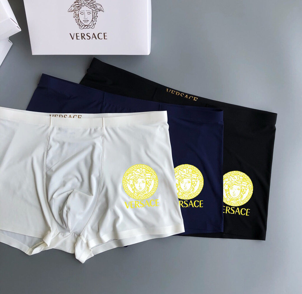 Versace Milk-Silk Men's Boxer Briefs - 3-Piece Box