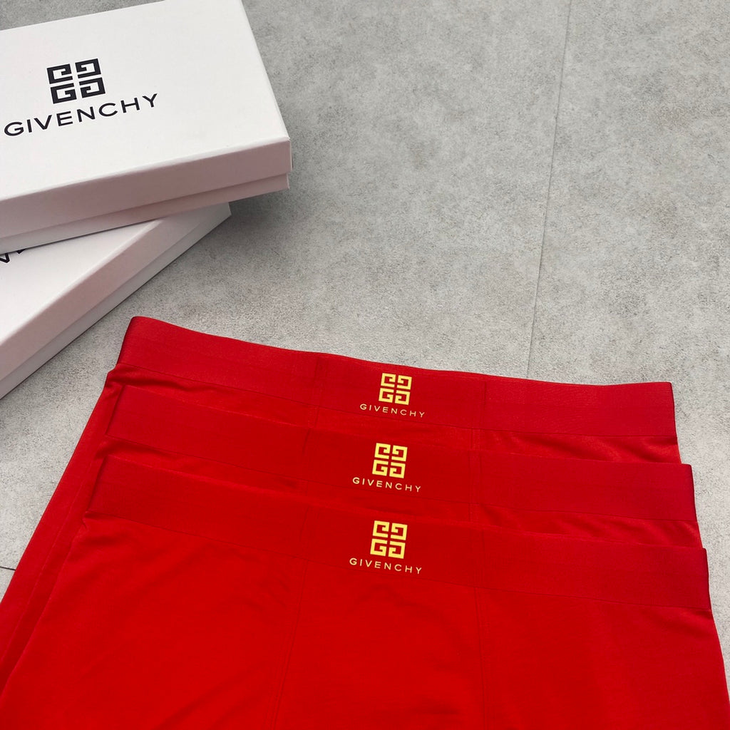 Givenchy Gold Emblem Details Men's Boxer Briefs - 3-Piece Box