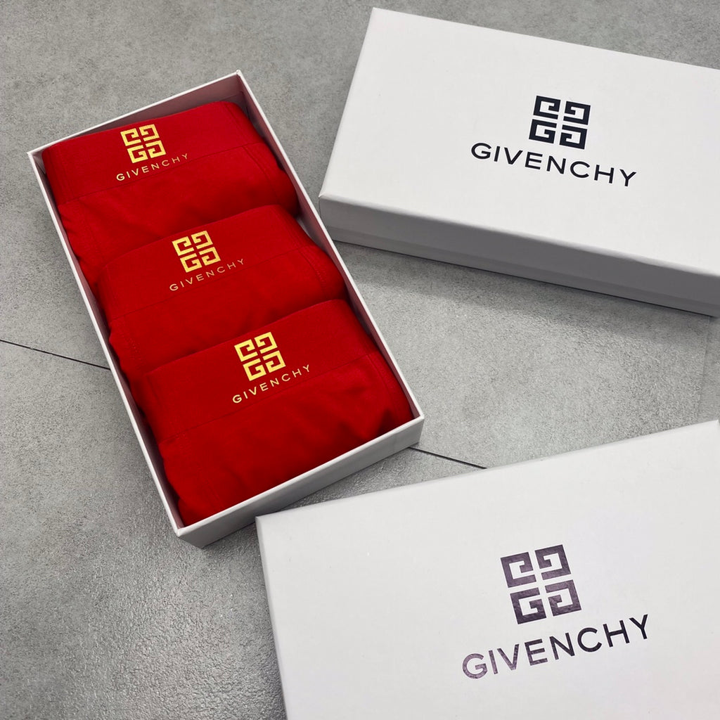 Givenchy Clean Logo Waistbands Men's Boxer Briefs - 3-Piece Box
