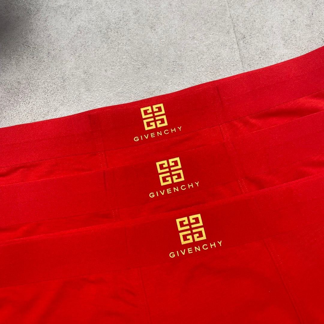Givenchy Clean Logo Waistbands Men's Boxer Briefs - 3-Piece Box