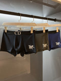 Dior Embroidered-Style Front Emblems Men's Boxer Briefs - 3-Piece Box