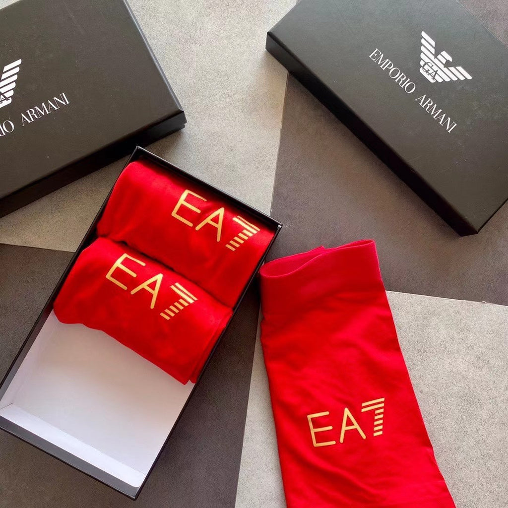 Armani Gold-Tone Ea7 Details Men's Boxer Briefs - 3-Piece Box