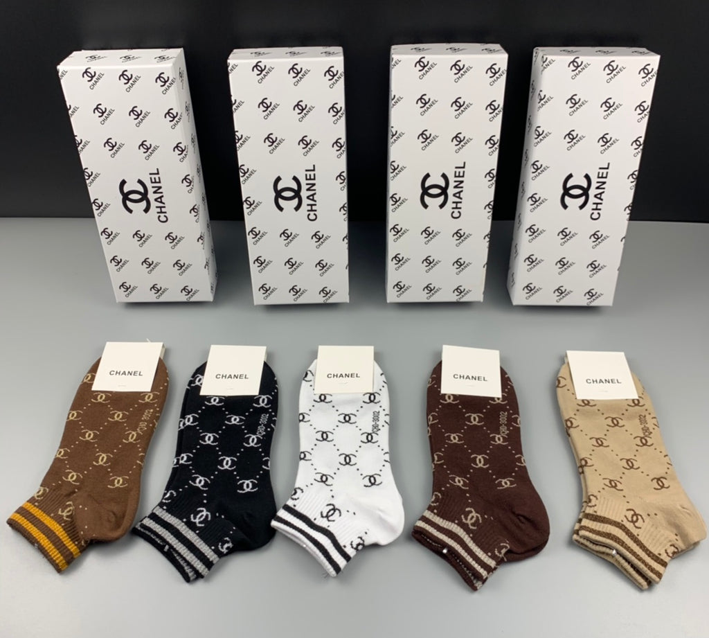Chanel Cotton Socks - 5-Pair Pack