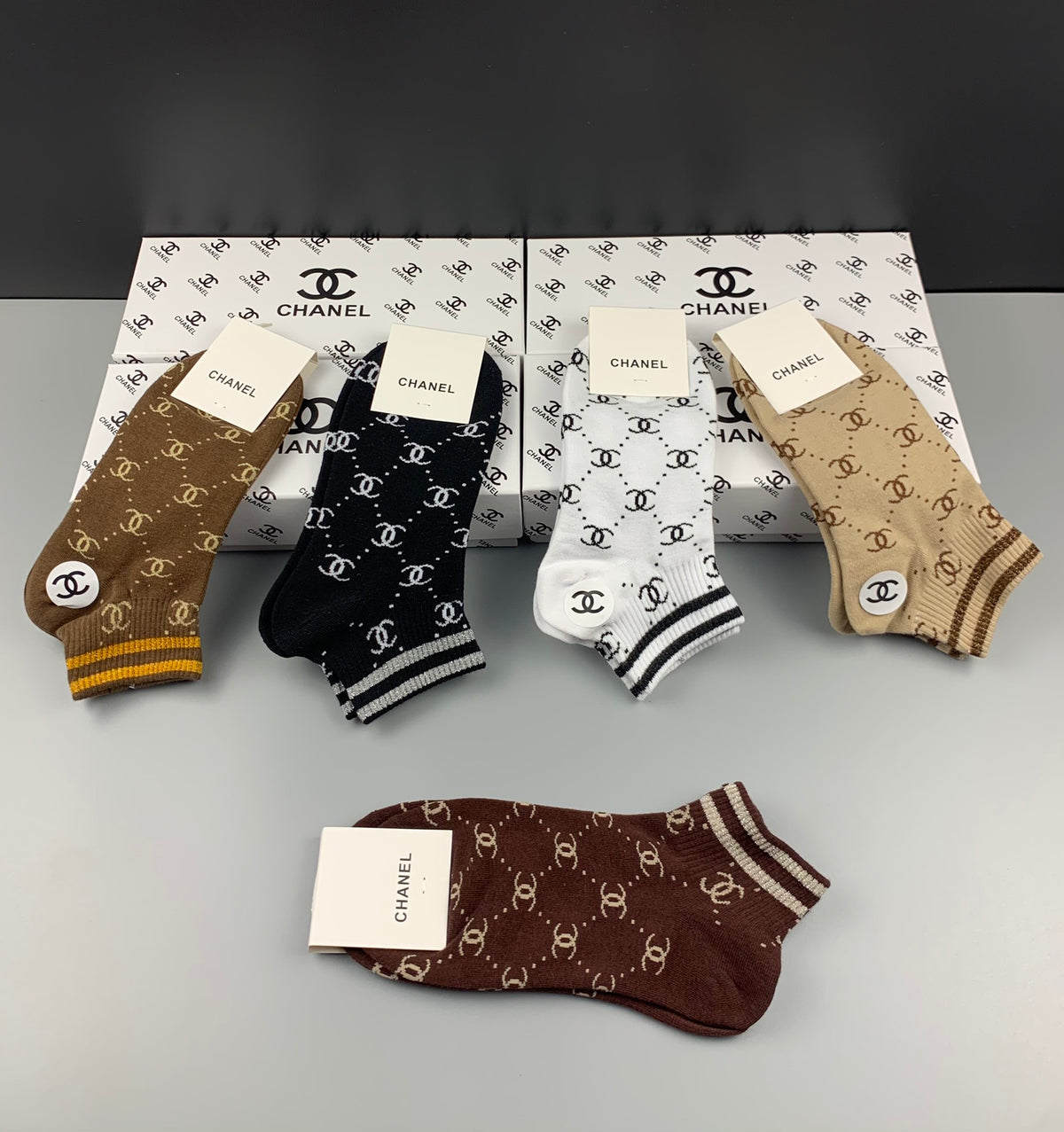 Chanel Cotton Socks - 5-Pair Pack