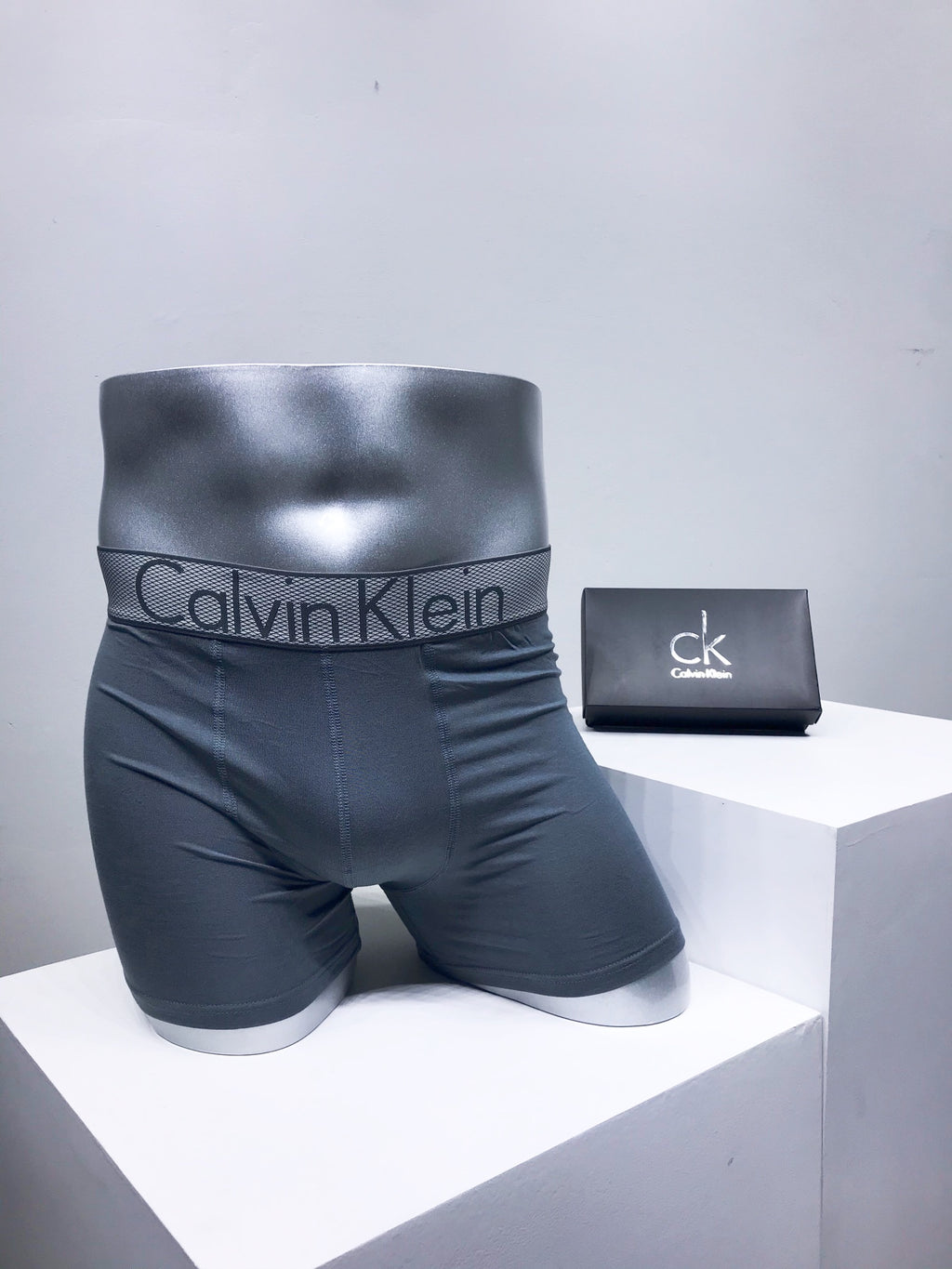 Calvin Klein Modal-cotton blend Visible Branded Waistband Or Emblem Details Men's Boxer Briefs - 3-Piece Box