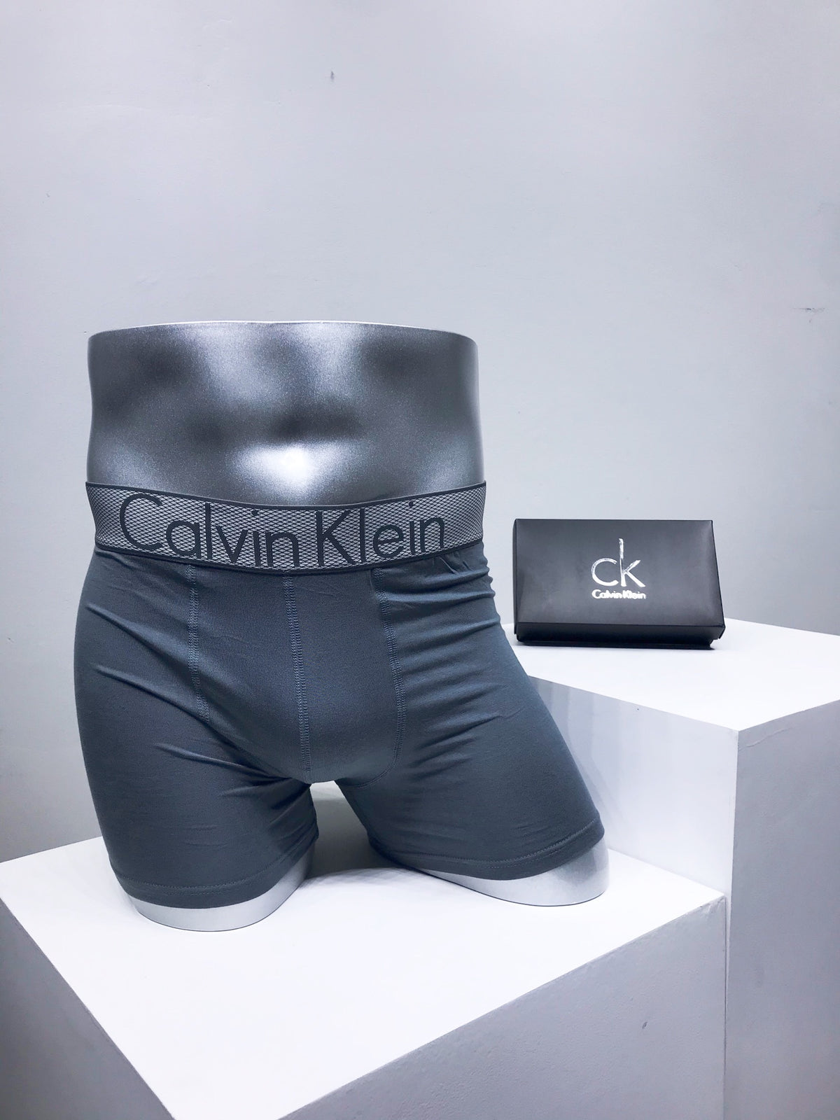 Calvin Klein Modal-cotton blend Visible Branded Waistband Or Emblem Details Men's Boxer Briefs - 3-Piece Box