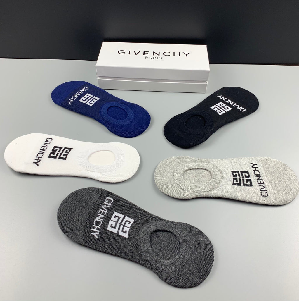Givenchy Cotton Short Socks - 5-Pair Pack