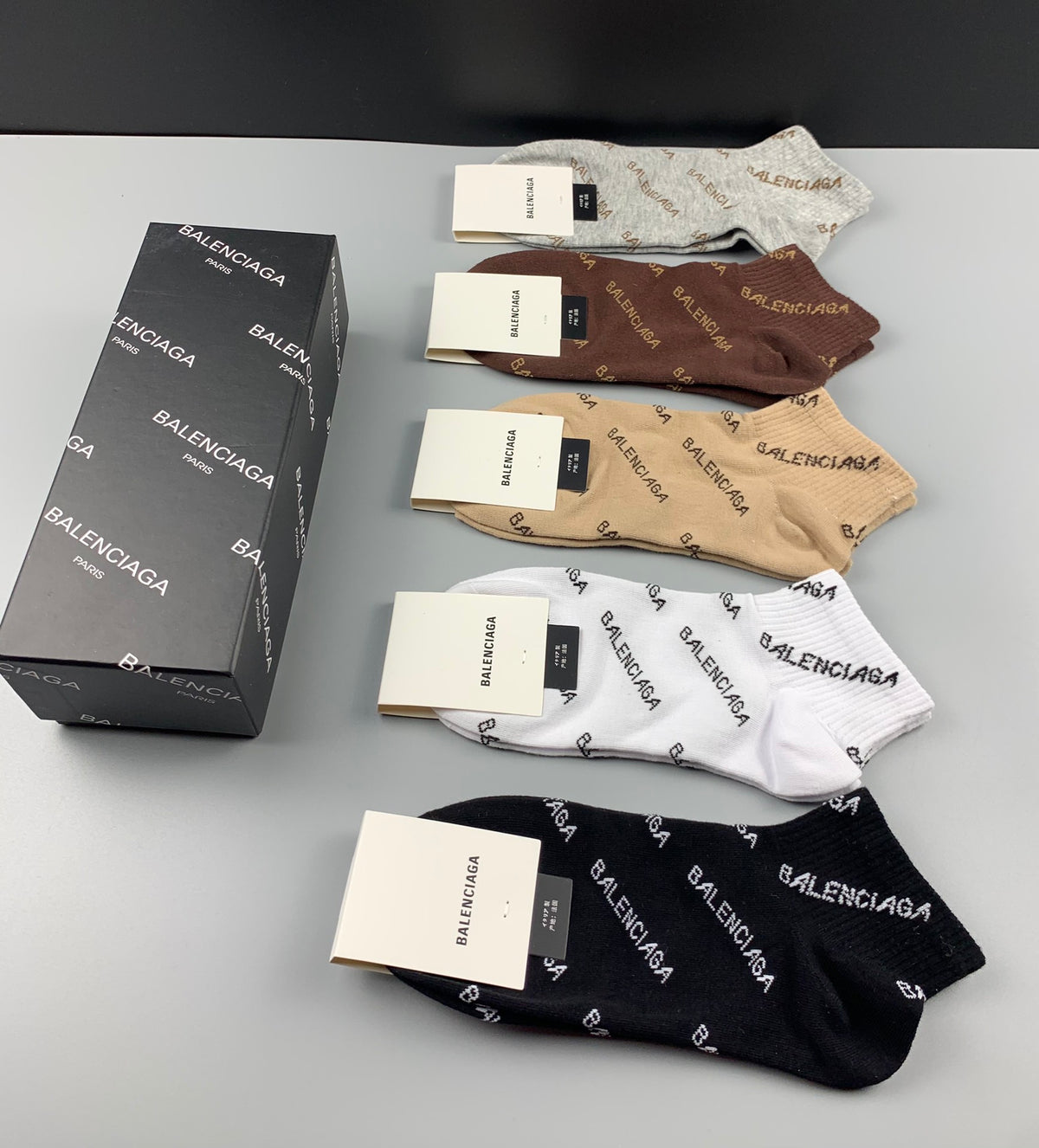 Balenciaga Cotton Short Socks - 5-Pair Pack