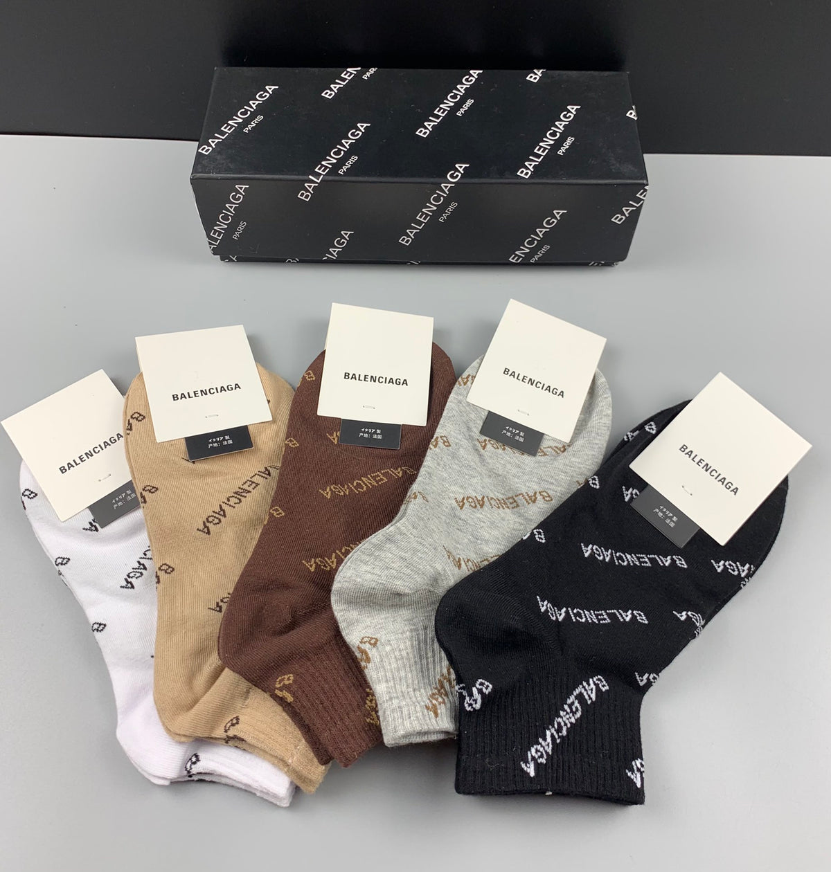 Balenciaga Cotton Short Socks - 5-Pair Pack