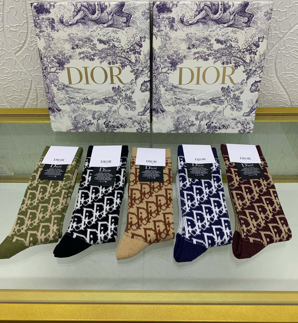 Dior Cotton Socks - 5-Pair Pack