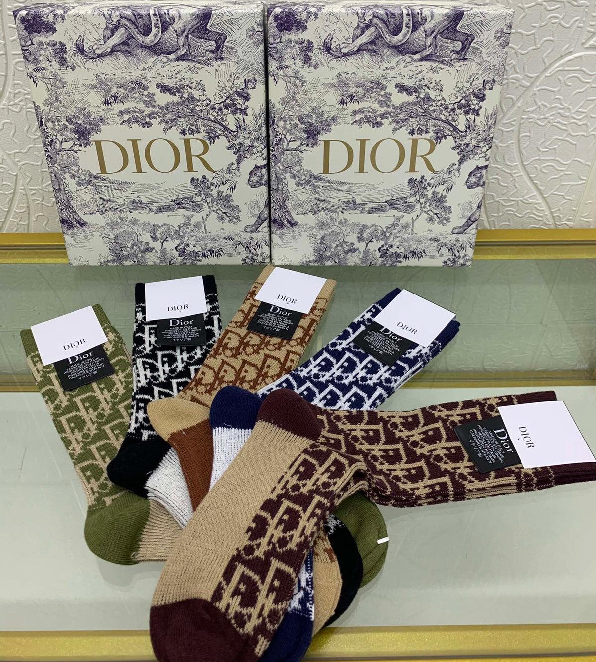 Dior Cotton Socks - 5-Pair Pack