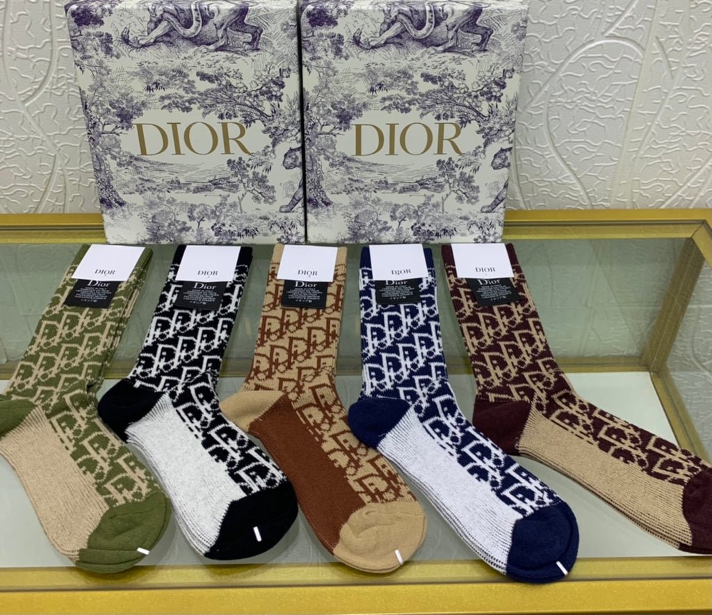 Dior Cotton Socks - 5-Pair Pack