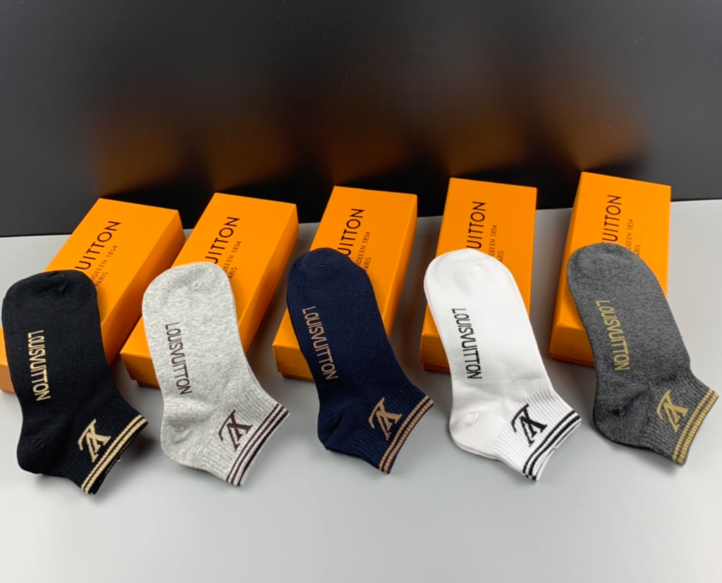 Louis Vuitton Cotton Short Socks - 5-Pair Pack