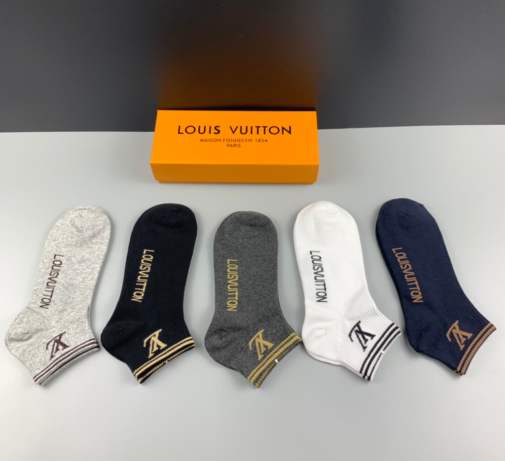 Louis Vuitton Cotton Short Socks - 5-Pair Pack