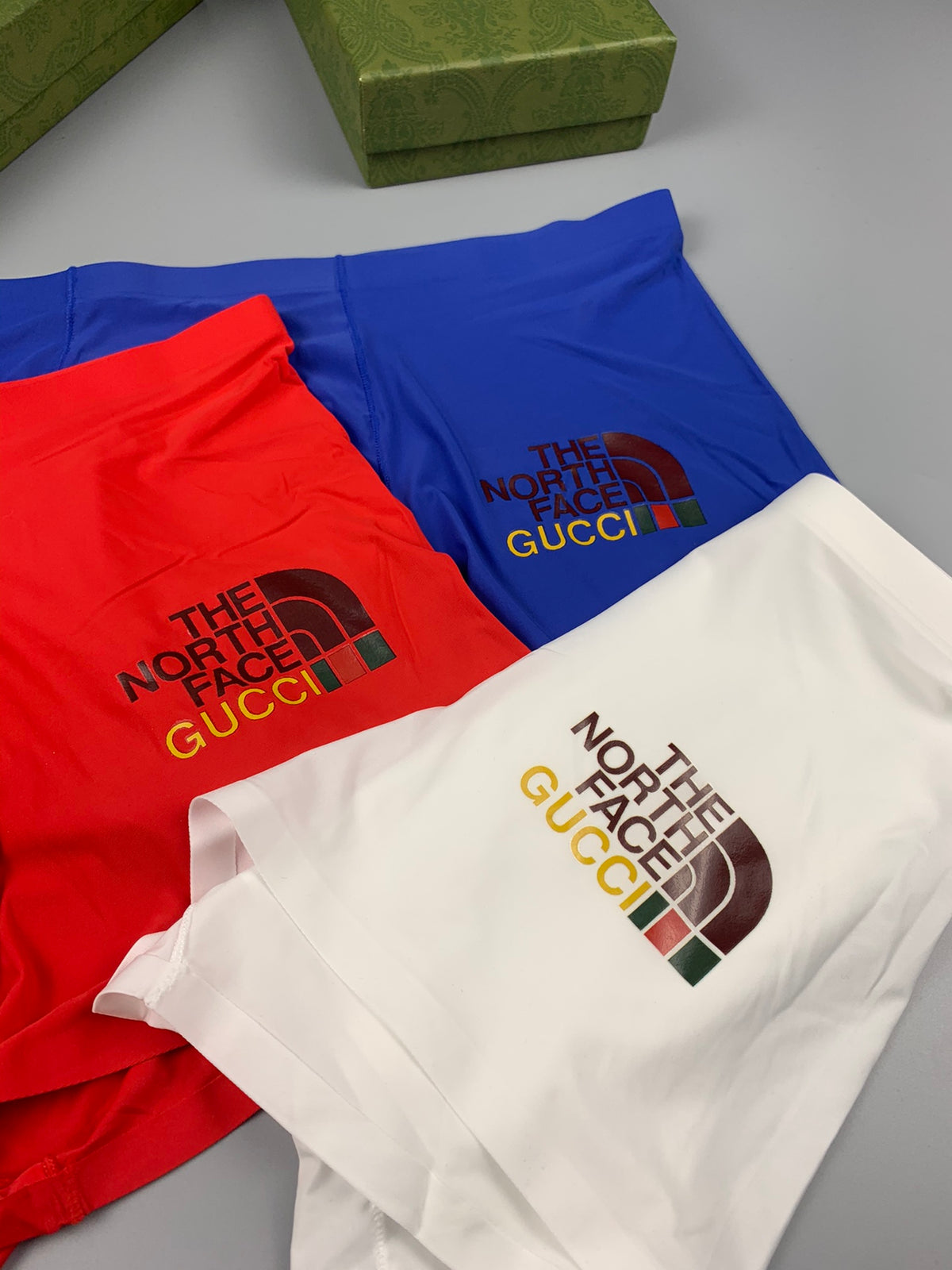 Gucci Contrast Logo Waistbands Men's Boxer Briefs - 3-Piece Box