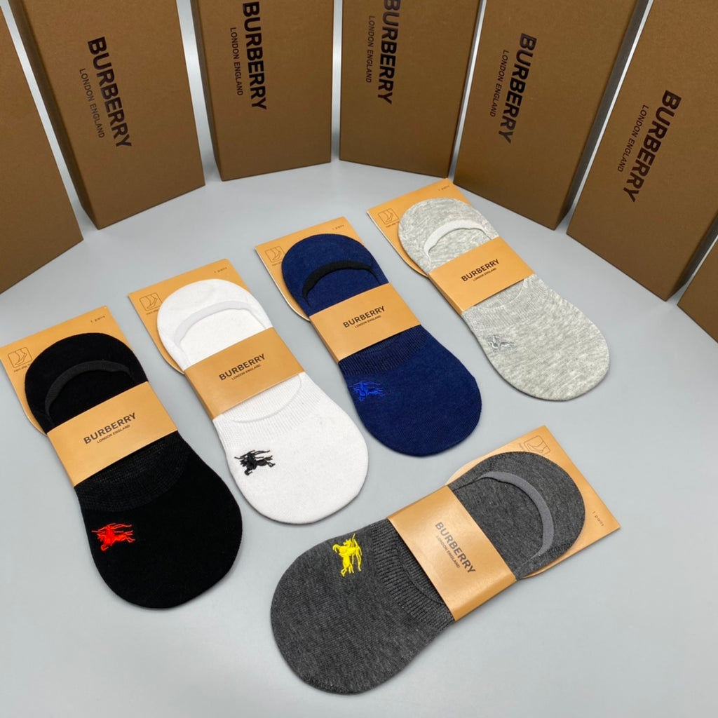 Burberry No-Show Socks - 5-Pair Pack