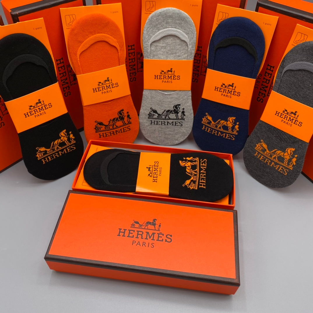 Hermes No-Show Socks - 5-Pair Pack