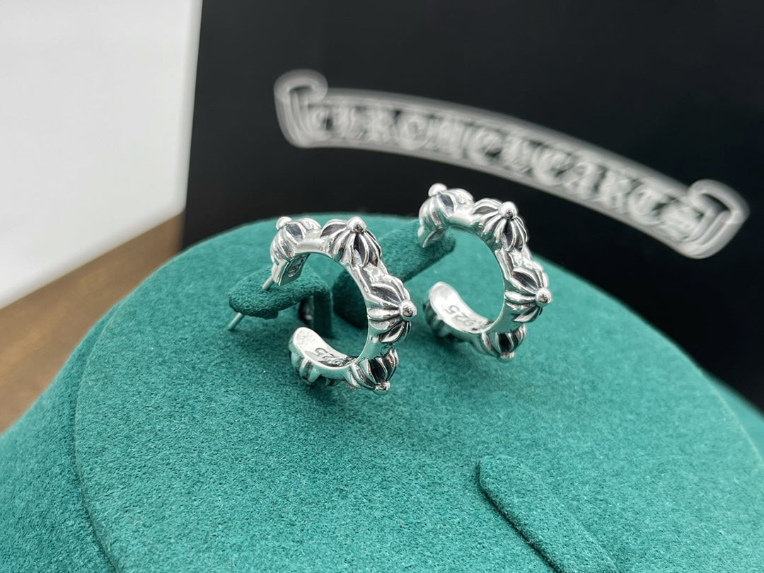 Cross Statement Earrings in Metal-Tone – Design 14 main product view