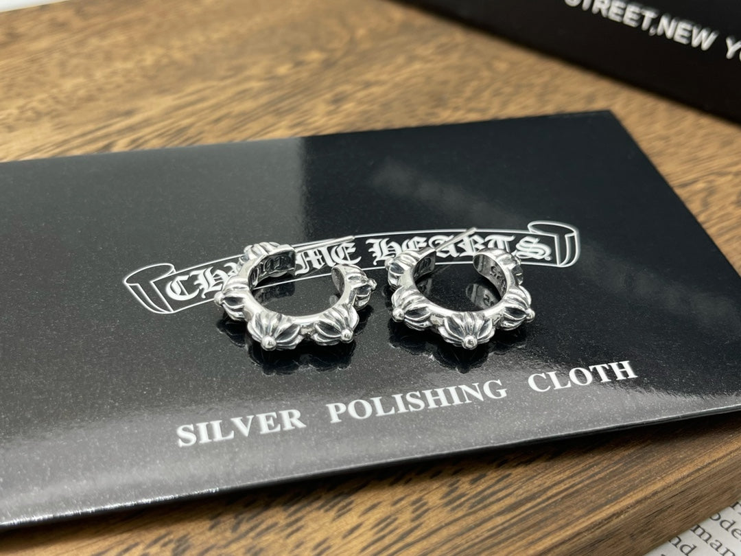 Cross Statement Earrings in Metal-Tone – Design 14 detail view