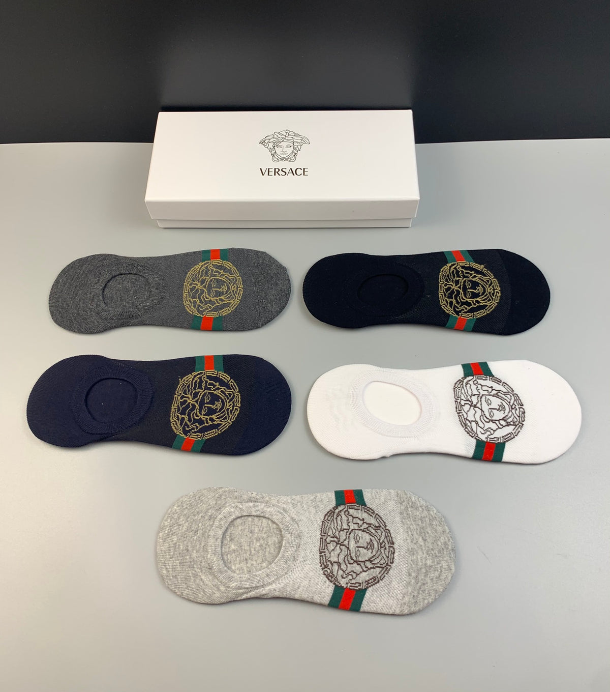 Versace Cotton Short Socks - 5-Pair Pack