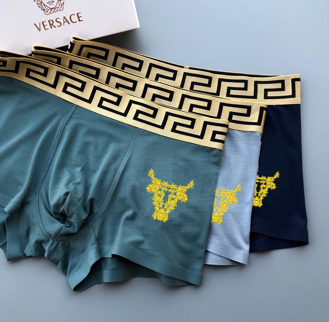 Versace Bull Crest Boxer Briefs 3-Piece Box Collection Essentials