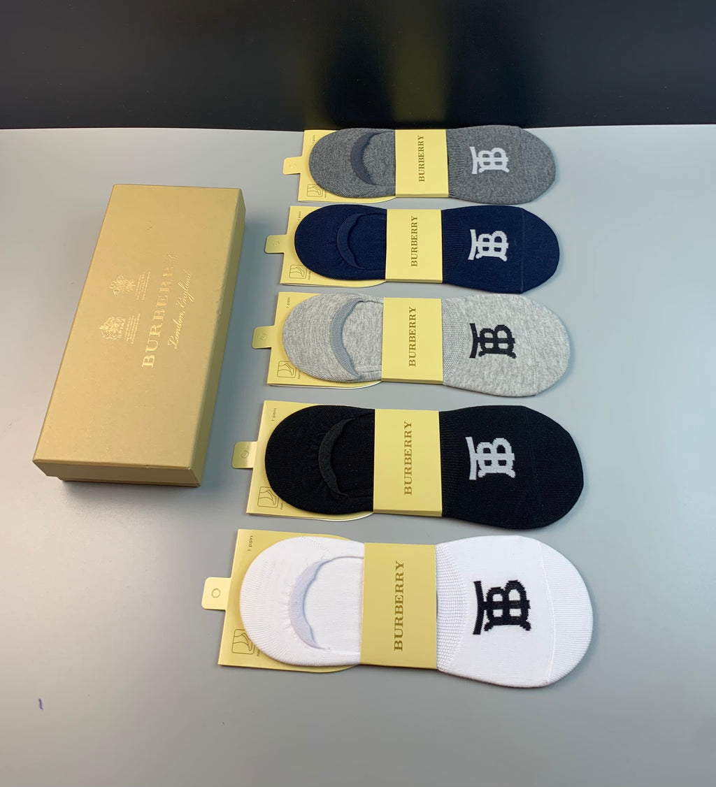 Burberry Cotton Short Socks - 5-Pair Pack