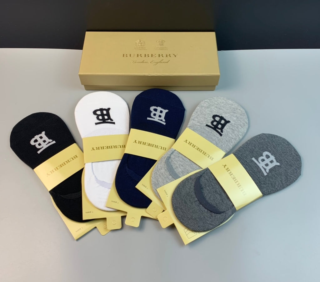 Burberry Cotton Short Socks - 5-Pair Pack