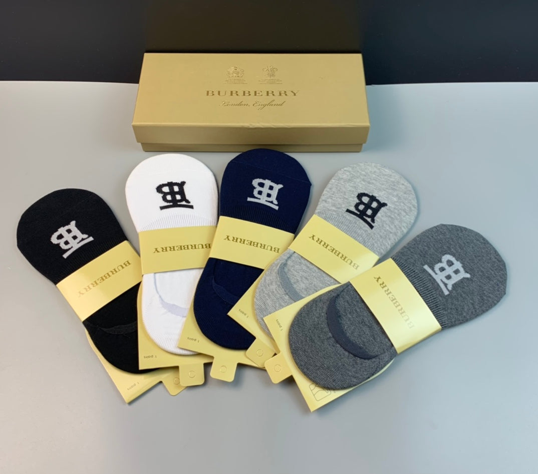 Burberry Cotton Short Socks - 5-Pair Pack