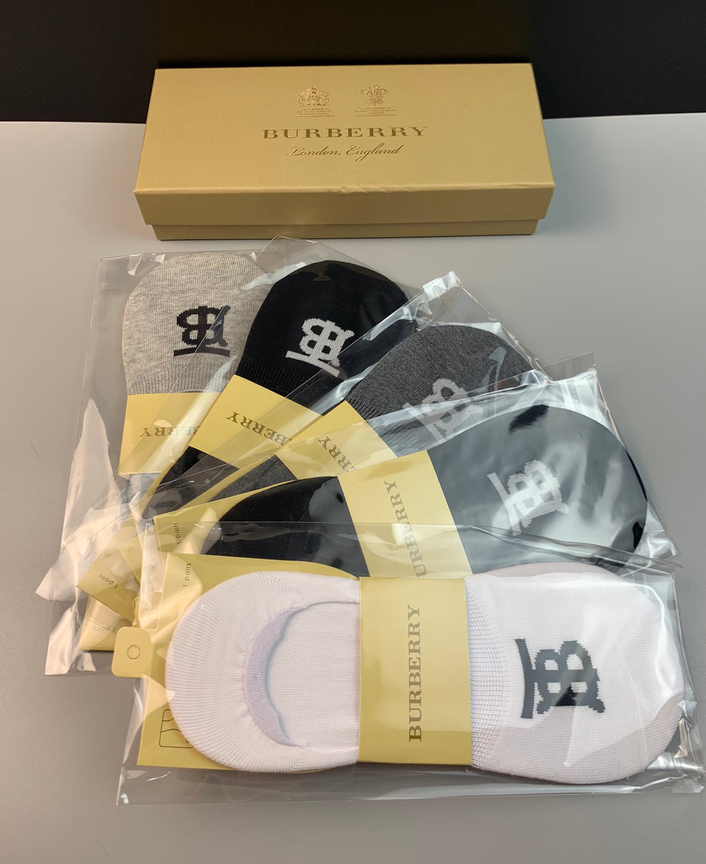 Burberry Cotton Short Socks - 5-Pair Pack