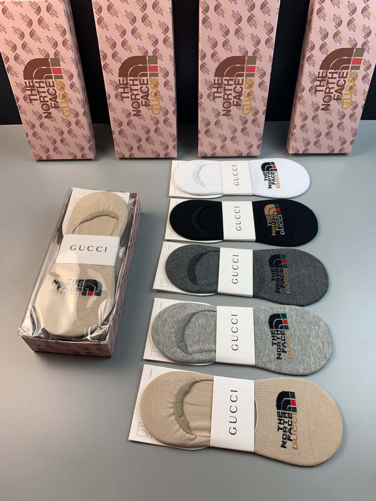 Gucci Cotton No-Show Socks - 5-Pair Pack