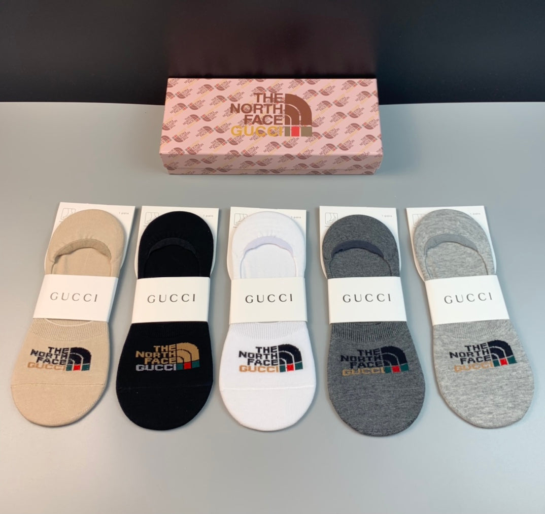 Gucci Cotton No-Show Socks - 5-Pair Pack