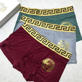 Versace Burgundy Medallion Boxer Briefs 3-Piece Box Collection