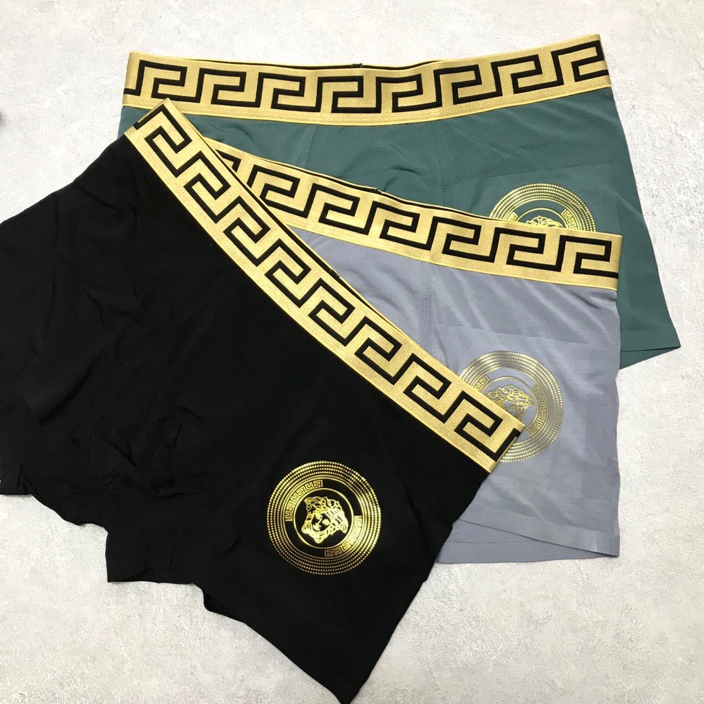 Versace Black Medallion Boxer Briefs 3-Piece Box Collection