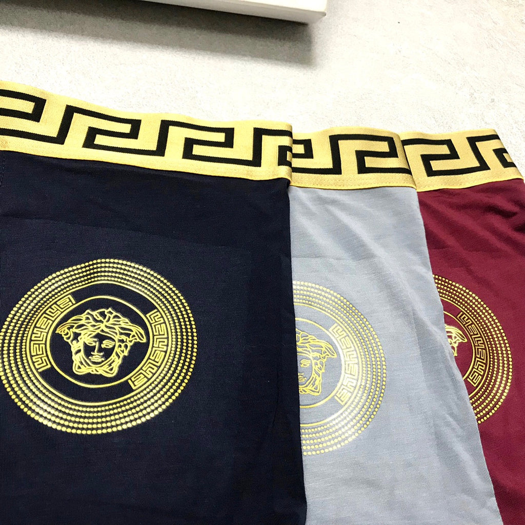 Versace Black Medallion Boxer Briefs 3-Piece Box Collection