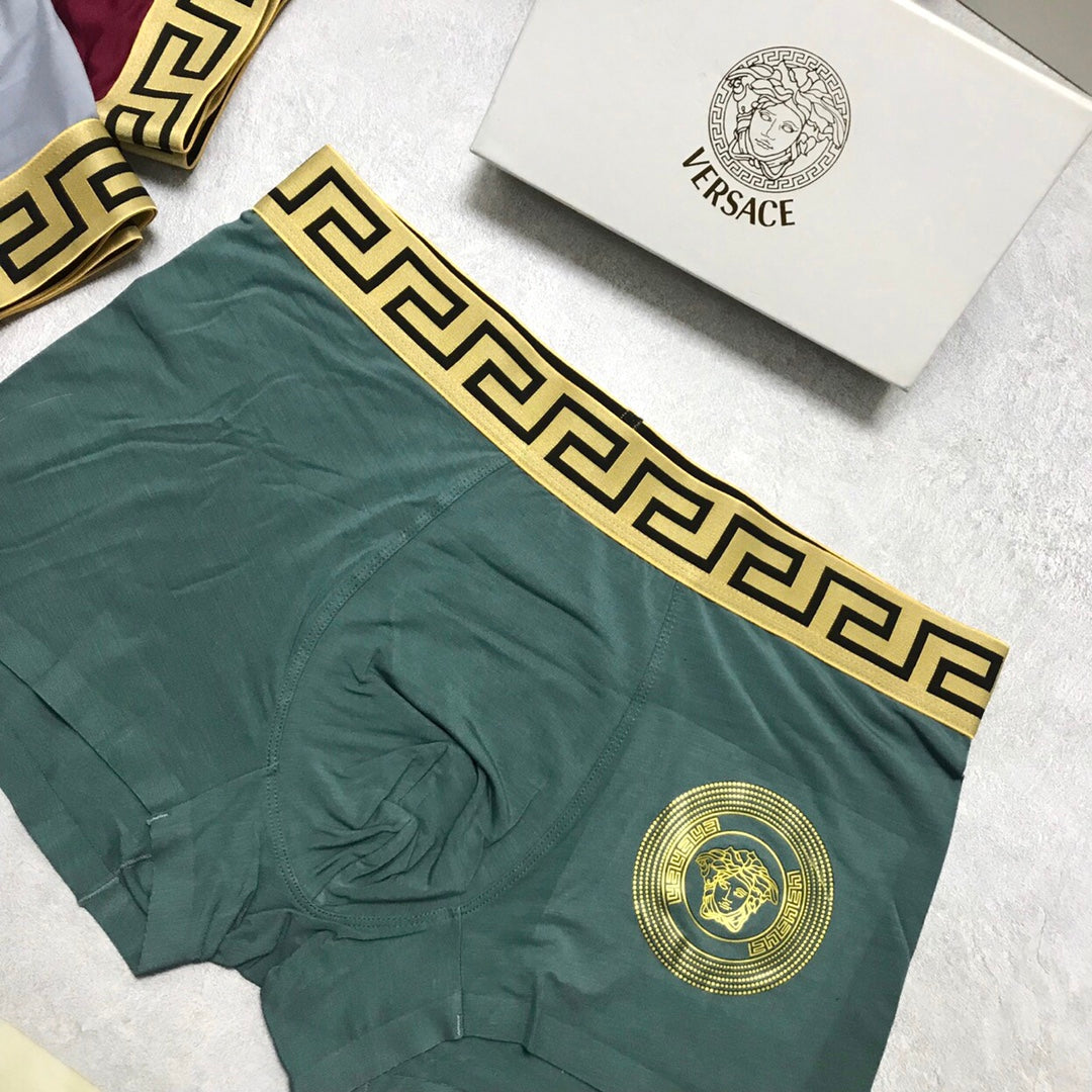 Versace Black Medallion Boxer Briefs 3-Piece Box Collection