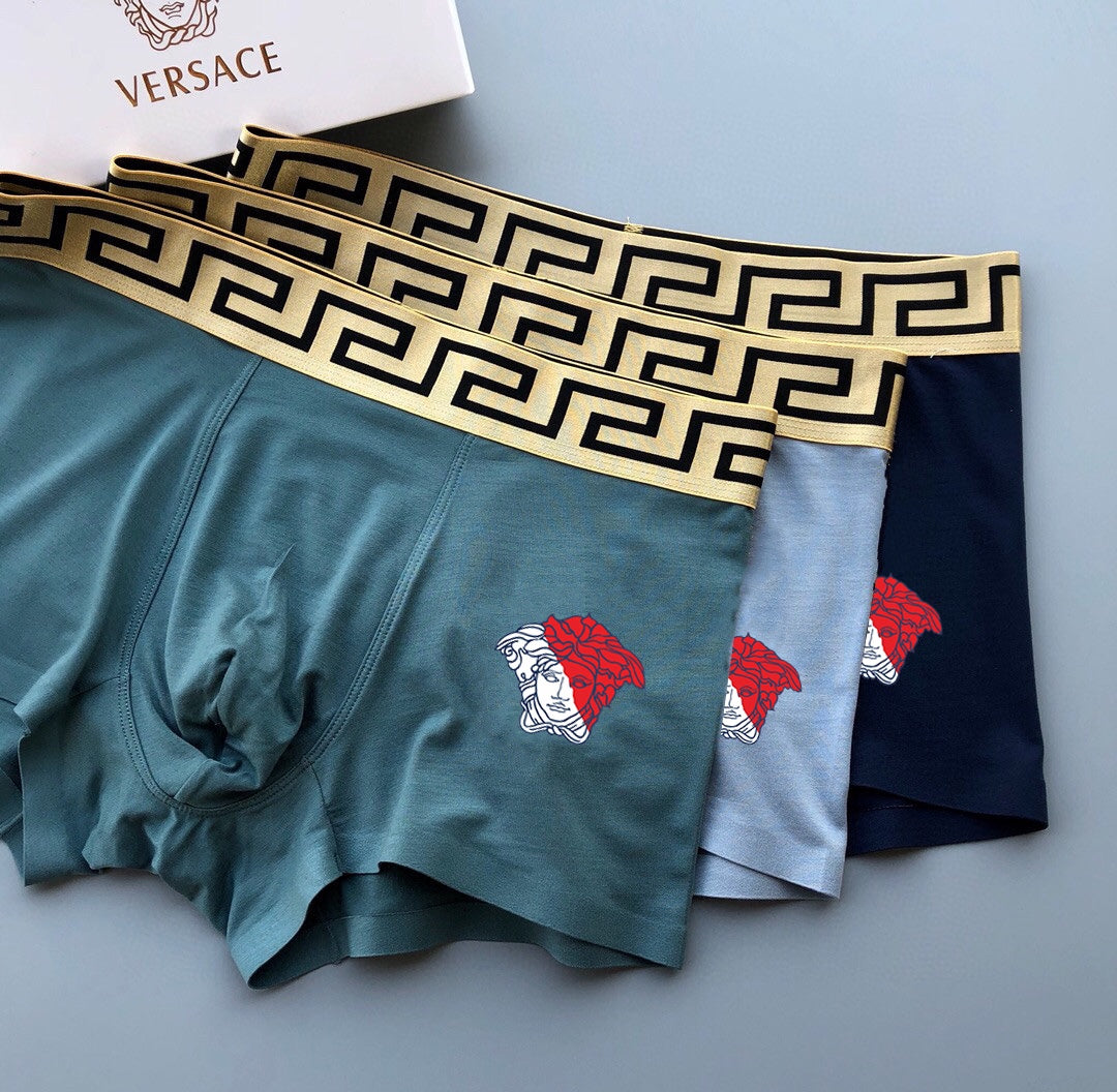 Versace Red Crest Boxer Briefs 3-Piece Box Collection Essentials