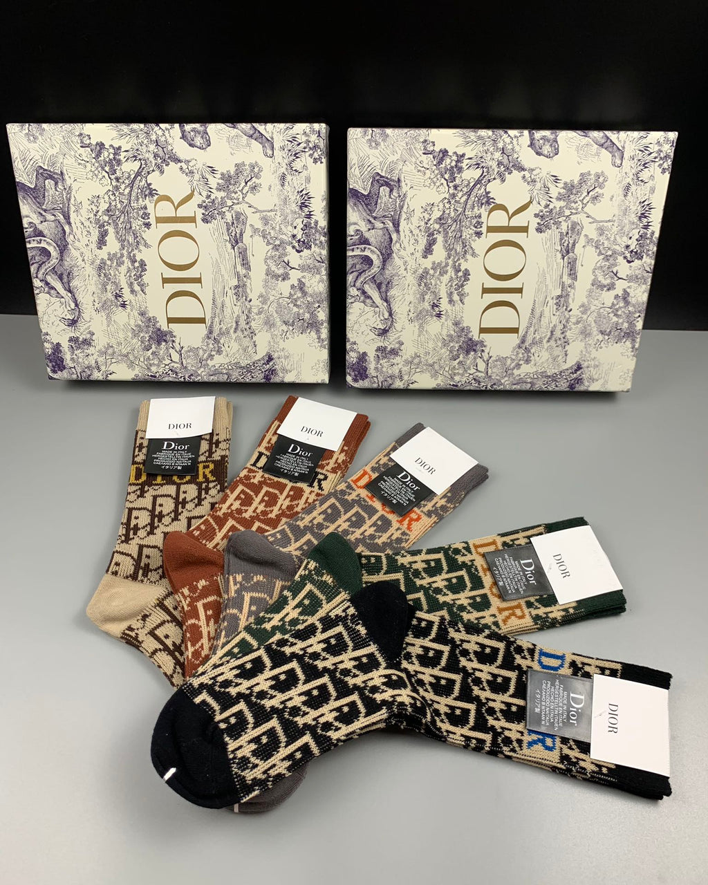 Dior Cotton Short Socks - 5-Pair Pack