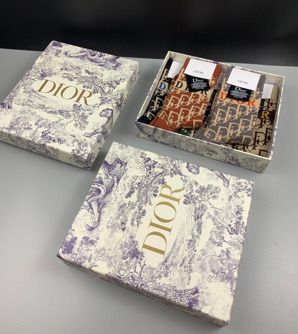 Dior Cotton Short Socks - 5-Pair Pack