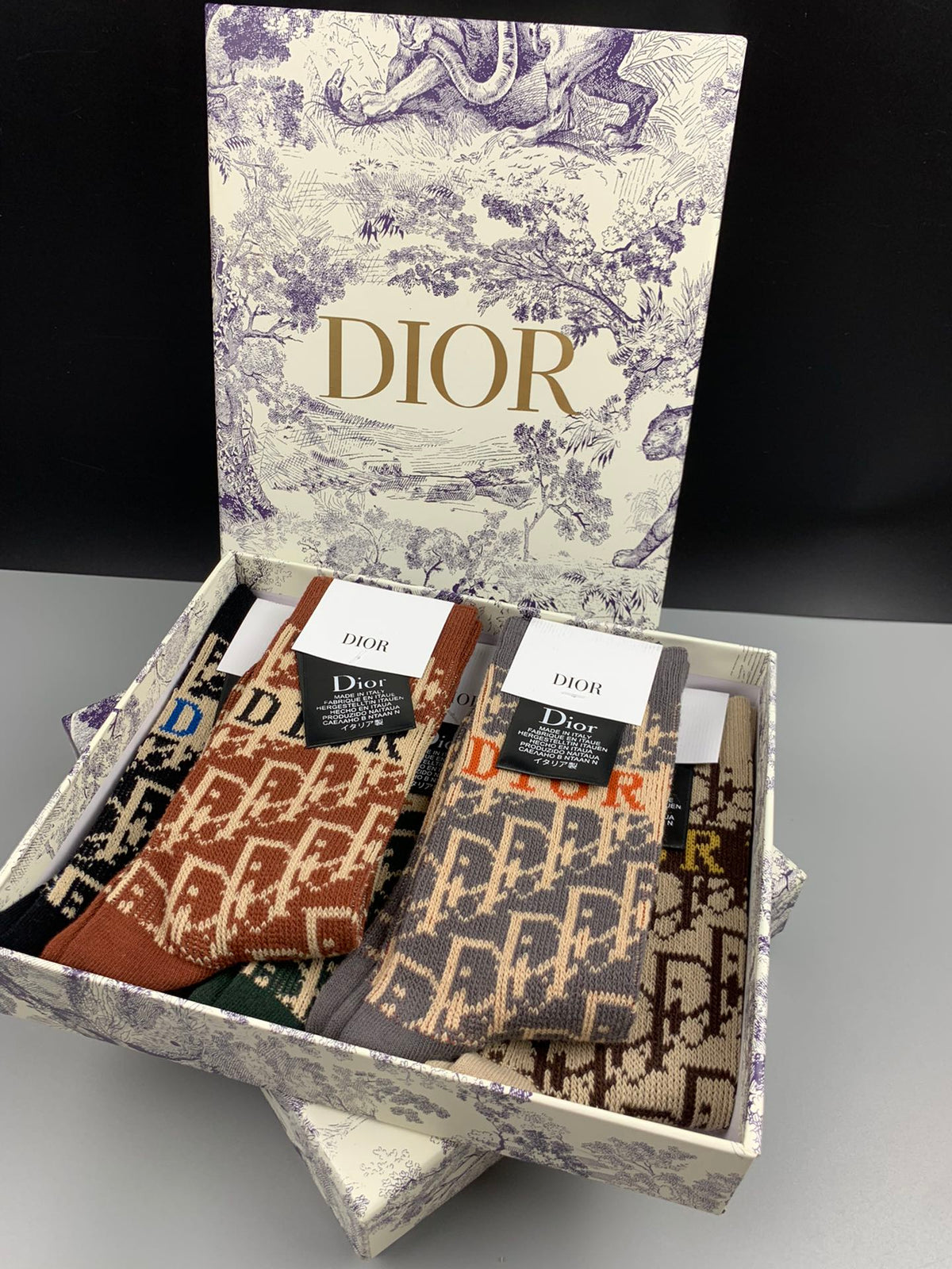 Dior Cotton Short Socks - 5-Pair Pack