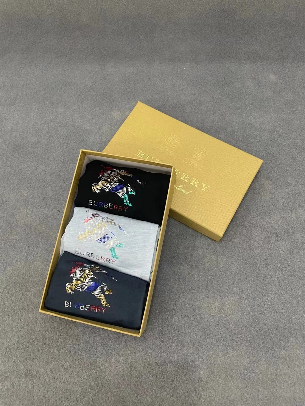 Burberry Colourful Embroidered Graphics Men's Boxer Briefs - 3-Piece Box