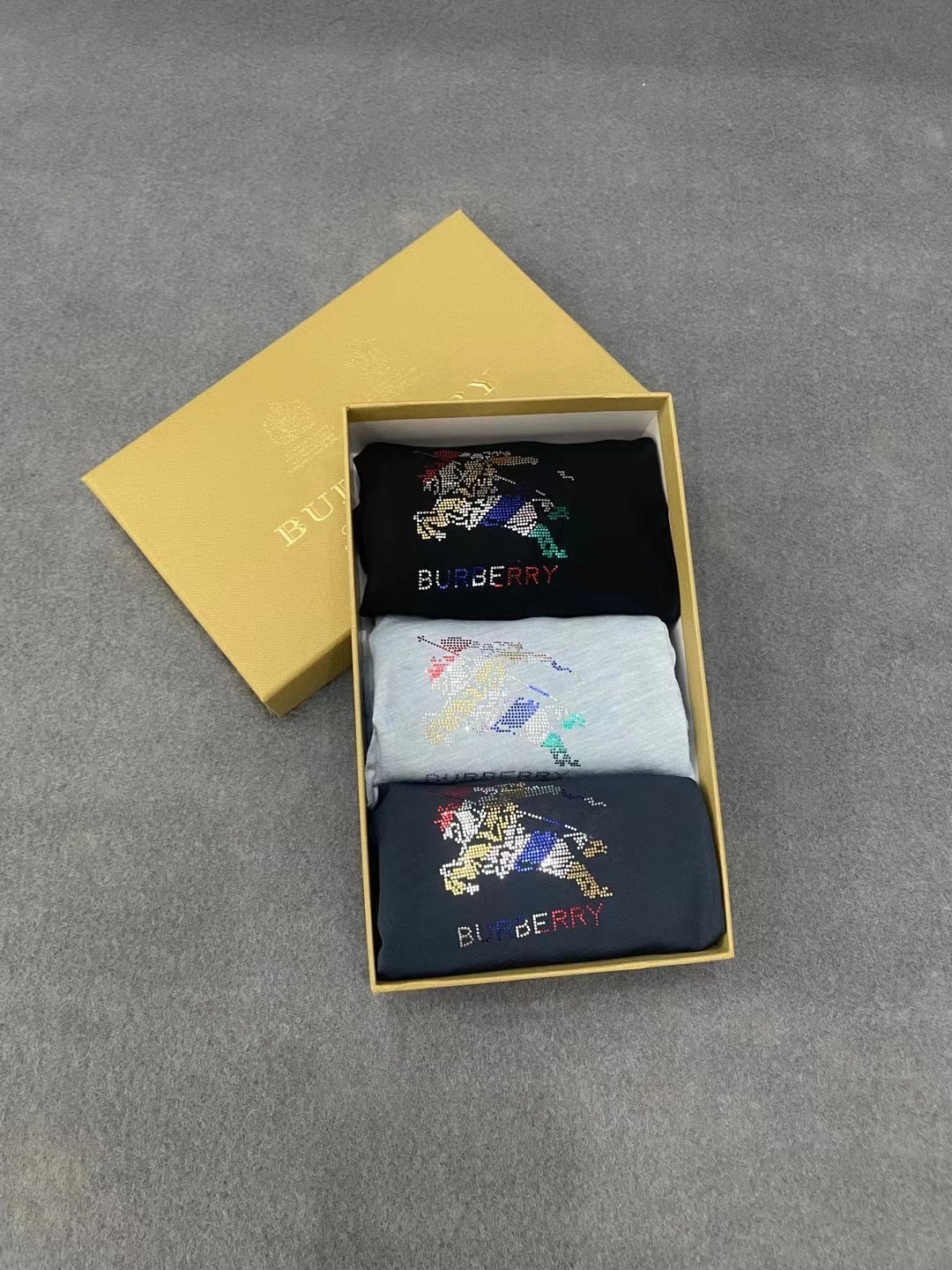Burberry Colourful Embroidered Graphics Men's Boxer Briefs - 3-Piece Box