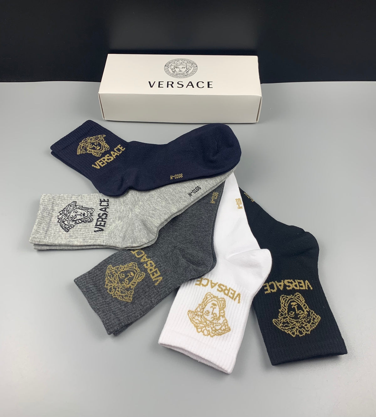 Versace Cotton Crew Socks - 5-Pair Pack