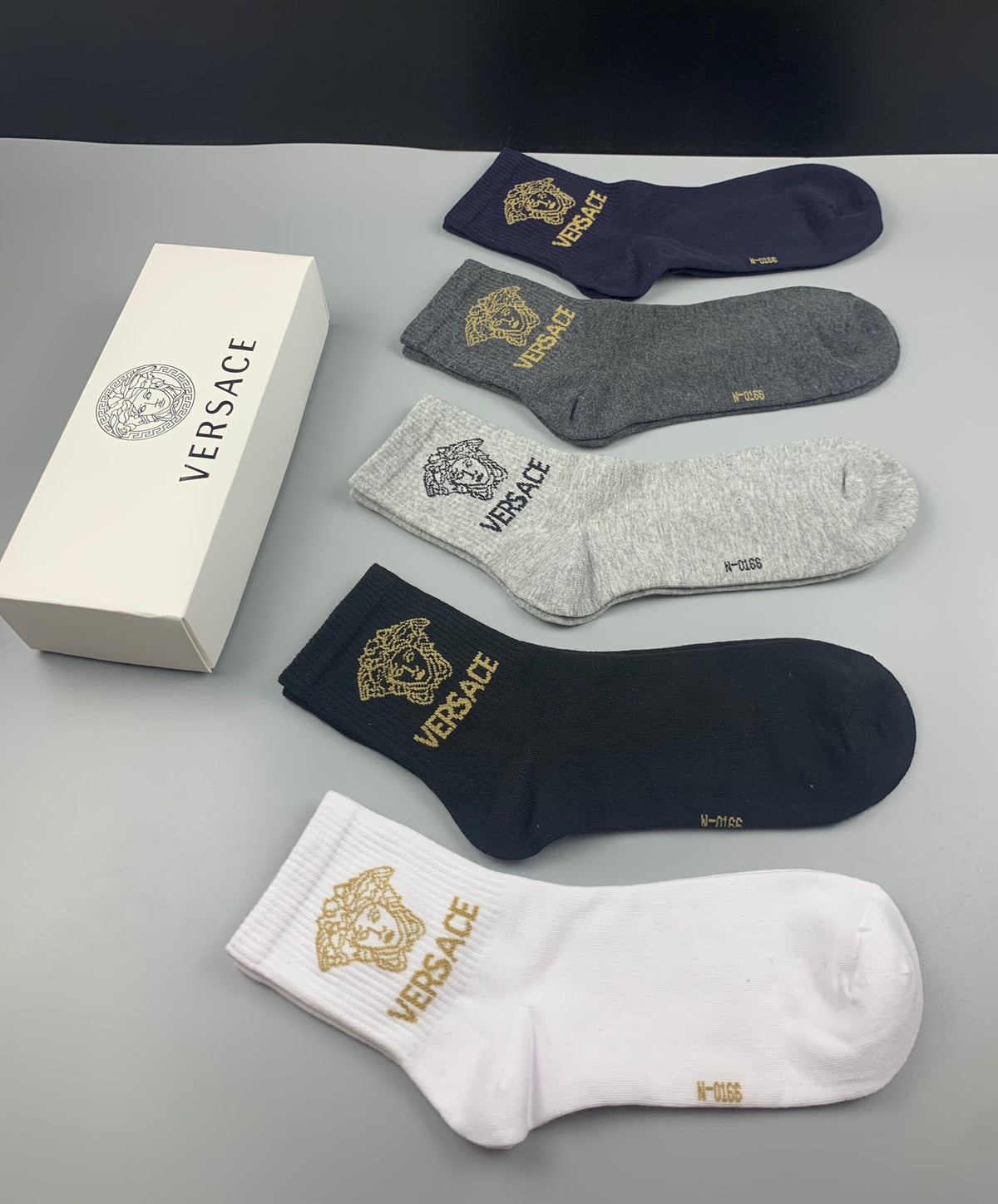 Versace Cotton Crew Socks - 5-Pair Pack