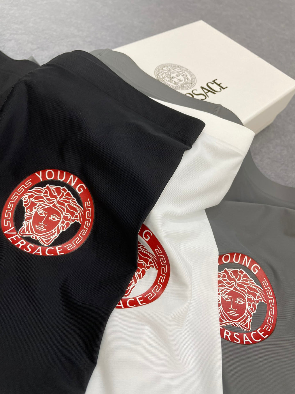 Versace Visible Branded Waistband Or Emblem Details Men's Boxer Briefs - 3-Piece Box