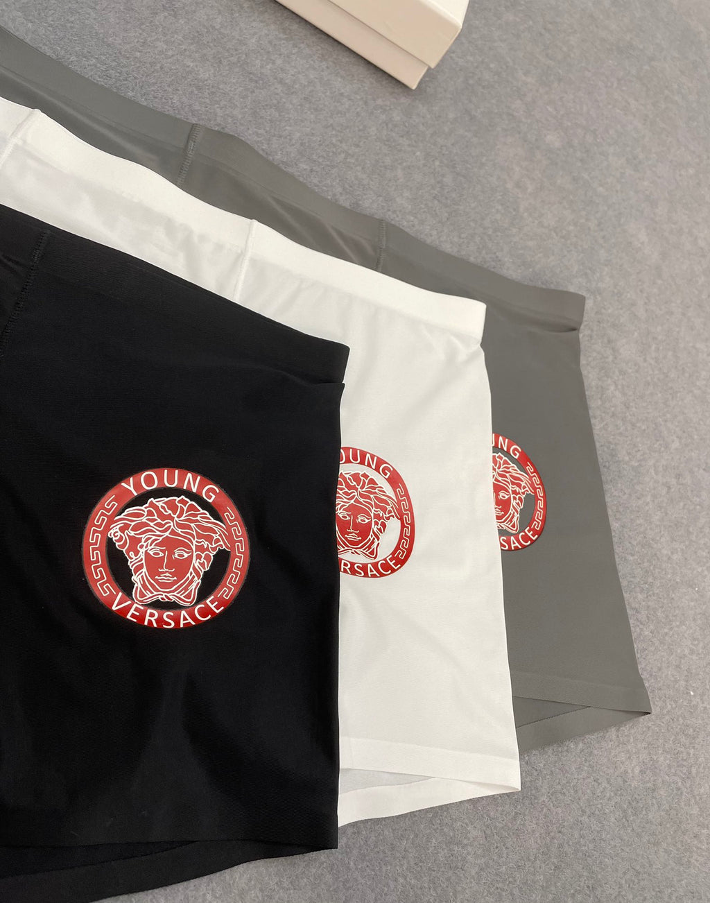 Versace Visible Branded Waistband Or Emblem Details Men's Boxer Briefs - 3-Piece Box
