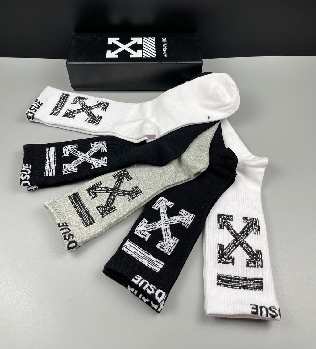 Off-White Arrow Graphics Crew Socks - 5-Pair Set